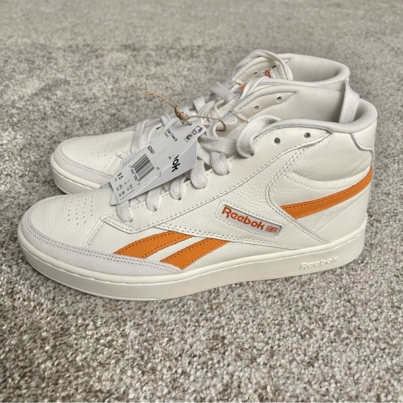 Reebok Club C Form High-top Sneaker Sz 9.5 In Chalk/Peach Fuzz/Burnt Orange NWT - Picture 5 of 10